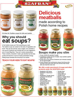Szafran Soups Leaflet (Click to get full-size printable PDF file)